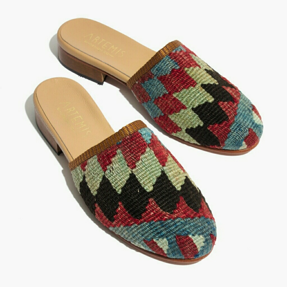 NIB sz 8/38 Madewell x Artemis Design Kilim shoes